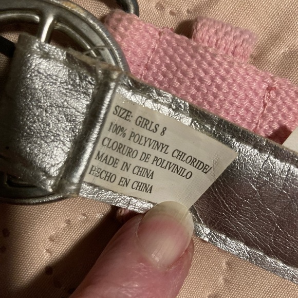 Four 4 Girls Belts Silver Pink Pink Plaid Pink And Orange Pink Stain Gone - Picture 5 of 5